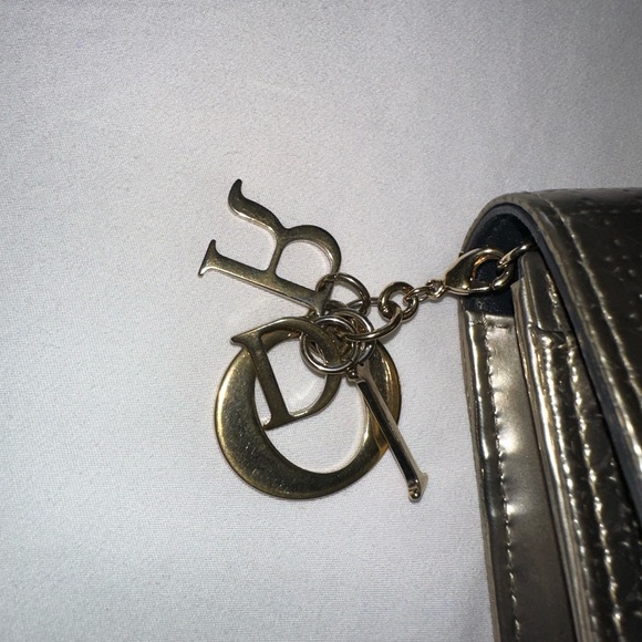 Dior metallic gold Wallet on Chain - Picture 11 of 12